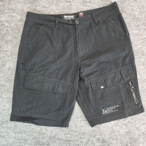 Ecko Unltd Cargo Shorts Mens Size‎ 36X11 Black Ripstop Utility Skater Y2k Style